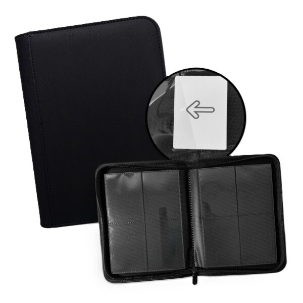 TCG Guru Zip Binder 4-Pocket Card Album - Xenon Black