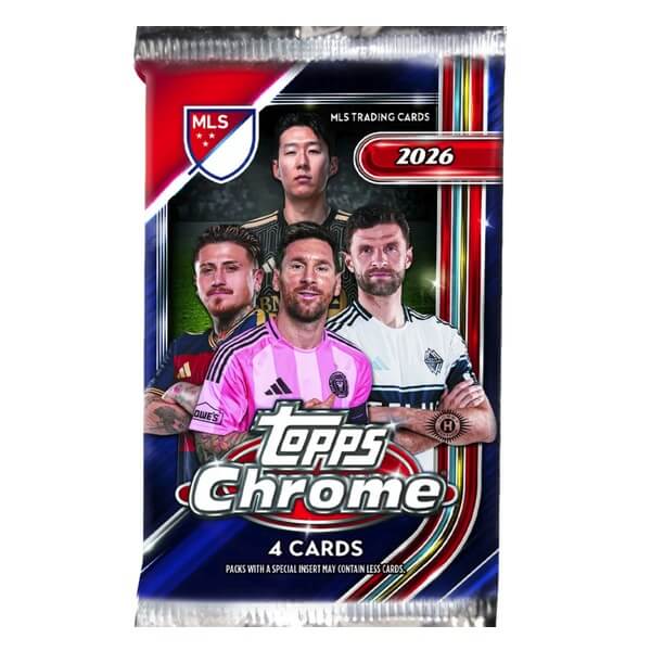 2026 Topps Chrome MLS Major League Soccer Hobby Pack - Soccer Cards