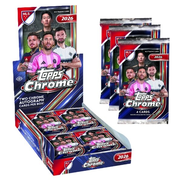 2026 Topps Chrome MLS Major League Soccer Hobby Box - Soccer Cards