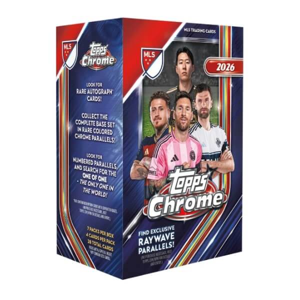 2026 Topps Chrome MLS Major League Soccer Blaster Box - Soccer Cards
