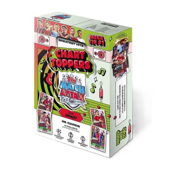 2026-2027 Topps Match Attax Mega Tin 1 Chart Toppers - Soccer Cards