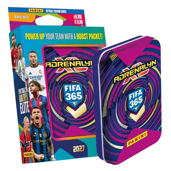 Panini FIFA 365 2026/2027 Adrenalyn XL Tin Pocket Purple - Soccer Cards 