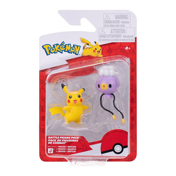 Pokémon Action figures Pikachu and Drifloon - 5 cm