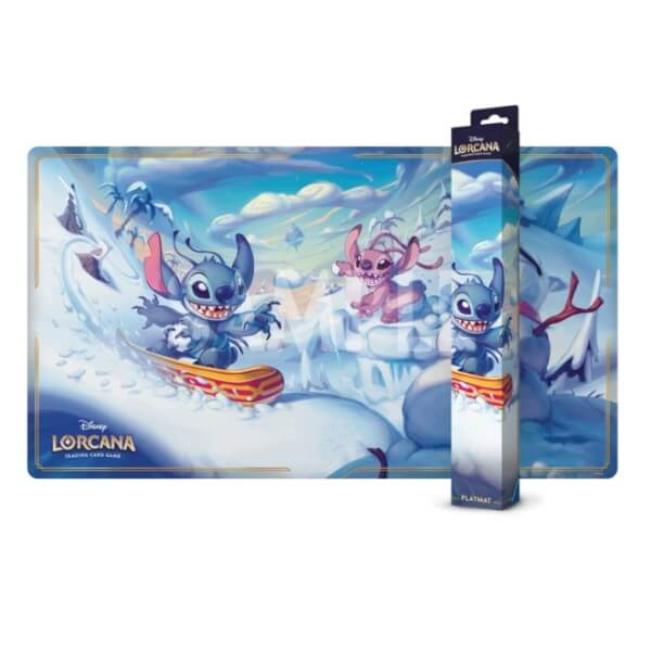 Lorcana Gaming Playmat: Hyperia City - Stitch and Angel