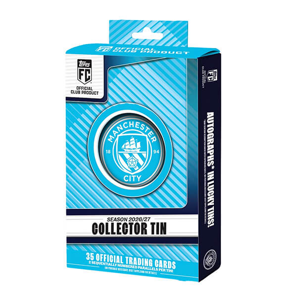 2026-2027 Topps Manchester City Collector Tin – Soccer Cards