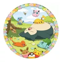 Pokémon Round Jigsaw Puzzle Flowery Pokémon
