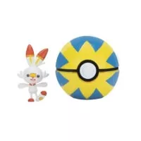 Pokémon Clip and Go Quick Ball - Scorbunny figure