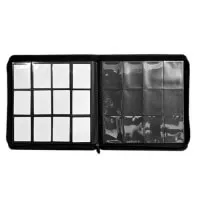 TCG Guru 12-Pocket Zippered Card Album - Xenon Black (480 pockets 3x4)