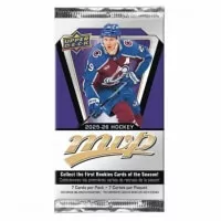 MVP Gravity feed pack of 25-26 hockey cards