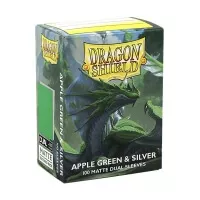 Card Sleeves Dragon Shield Matte Dual Sleeves - Apple Green and Silver - 100 ks