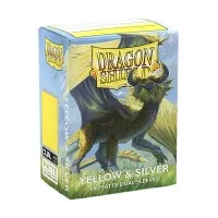 Card Sleeves Dragon Shield Matte Dual Sleeves - Yellow and Silver - 100 ks