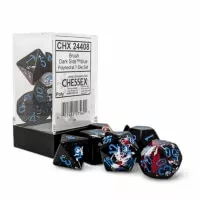 Chessex dice dark blue 7 pieces set