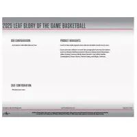 2025 Leaf Glory of the Game Basketball Hobby Box
