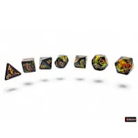 Chessex Brush Polyhedral - Deep Forest/gold 7-Die Set