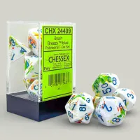 Chessex Brush Polyhedral - Breezy/blue 7-Die Set