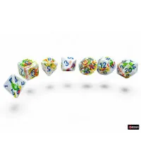 Chessex Brush Polyhedral - Breezy/blue 7-Die Set