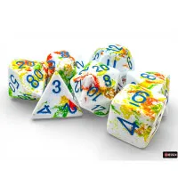 Chessex Brush Polyhedral - Breezy/blue 7-Die Set