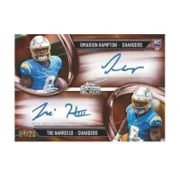 2025 Topps Chrome Black Football Cards: Hampton, Harris