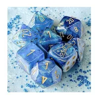 TCG Lab Shimmer Aqueous Gold Polyhedral 7-Die Set