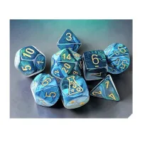 TCG Gemini Green-Teal Gold 7-Die Set