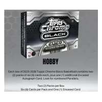 NBA 2025-2026 Topps Chrome Black Basketball Hobby Box Card Contents