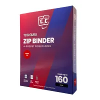 TCG Guru 160 Zip Binder 4-Pocket Card Album, Xenon Red
