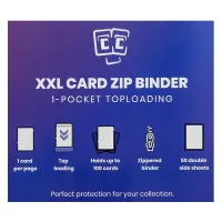 TCG Guru XXL Card Zip Binder (Xenon Black) for Large Cards