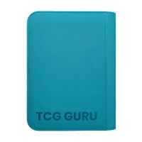 TCG Guru Zip Binder 4-Pocket Xenon Turquoise Card Album