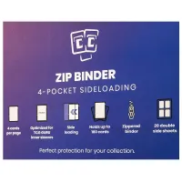 TCG Guru Zip Binder 4-Pocket Xenon Turquoise Card Album