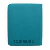 TCG Guru 4-Pocket Zip Binder (Turquoise) for Toploaders